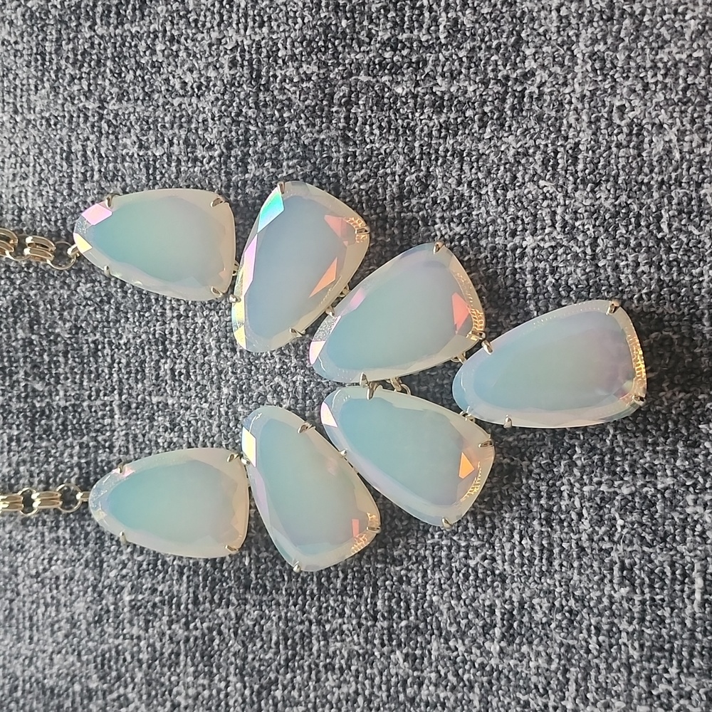 Kendra Scott Harlow Gold Necklace with Iridescent Stones